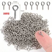 100个/200个时尚风格墙挂环，螺丝眼钩，自攻螺丝，适用于DIY珠宝、工艺品、照片、粘土和树脂吊坠 - 彩色 - 查看 12