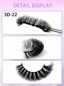 ENCHUW 5 Pairs Fluffy Volume Long Lashes Dramatic Thick False Eyelashes Faux Mink Lashes Reusable Lashes Makeup Fake Eyelashes - Black - View 3