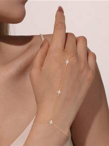 1 chiếc dây chuyền tay nhiều lớp hình diều bằng bạc sterling 925 tinh tế, mạ vàng, ít gây dị ứng, thích hợp cho nữ và bé gái đeo hàng ngày, quà tặng Ngày của Mẹ, quà cưới, quà dự tiệc. - Vàng - Xem 3