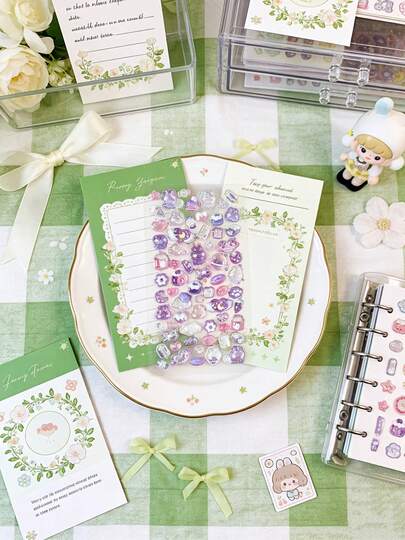 Bộ sticker 3D hình kẹo ngọt Chuge Original, sticker hoạt hình động vật và thức ăn nhiều tư thế đáng yêu, vật liệu trang trí DIY cho sổ tay học sinh, sticker khen thưởng cho trẻ em, sticker trang trí cho ốp điện thoại và sổ tay, bộ sticker vui nhộn chống nước và chống bẩn, sticker sáng tạo hình trái tim dành cho bé gái theo phong cách .