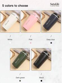 510ml Vacuum Insulated Travel Coffee Mug, Durable Double Wall Stainless Steel, Spill-Proof Lid, Reusable, Portable Minimalist Design, Keeps Coffee/Tea/Beer Hot/Cold, Christmas Gift, Premium Latte Cup, Suitable For Office, Home, Gym And Car - Multicolor - View 11