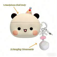 2个装苹果 4保护壳，可爱小熊图案设计，兼容 4/Pro/Pro2/Pro3，方便收纳 - 彩色 - 查看 2