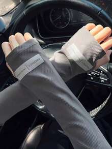 1 Pair Unisex UV Protection Ice Silk Compression Arm Sleeves With Thumb Hole, Sports Cycling Essential For Halloween,Travel,Festival - Multicolor - View 6
