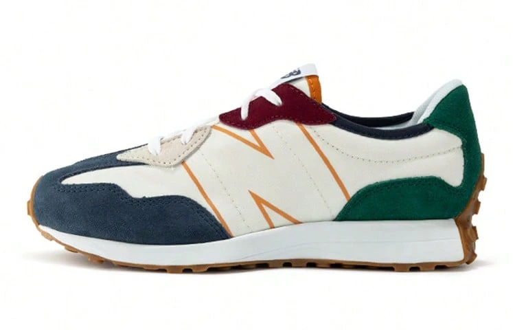 New Balance 327 Natural Indigo Green Maroon Gum GS Teenagers - 青少年 - 查看 1