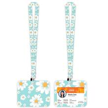 Tempat Kartu Identitas Geser dengan Motif Bunga Daisy Unik dan Tali Gantungan Warna-warni - Terbuat dari Plastik Tahan Lama, Praktis untuk Pelajar, Karyawan, dan Kartu Transportasi, Cocok untuk Penggunaan di Sekolah dan Kantor - Rectangle - View 5