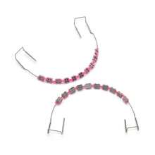 Paquete de prótesis dentales temporales con alambres metálicos y ligaduras ortopédicas para que los estudiantes de odontología practiquen. Color rosa - Rosa - Ver 6