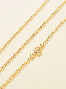 1 buah Kalung Rantai Belakang Minimalis Seksi Modis, Aksesori Kalung Panjang Wanita - Emas - View 4