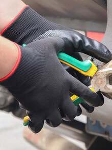 Anti-Slip Nitrile Coated, Enhanced Grip, Palm Dipped Work Gloves Gardening Gloves - For Digging, Planting, Weeding, Sowing, Protecting Nails And Fingers, Unisex Five-Finger Gloves - A - View 9