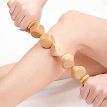 Bộ dụng cụ massage 5 trong 1: Máy massage chân, máy massage lưng, máy massage bàn chân, máy massage bụng, máy massage dẫn lưu bạch huyết bằng gỗ. Dụng cụ trị liệu bằng gỗ giúp giảm căng cơ, định hình cơ thể và tăng cường vóc dáng. Món quà tuyệt vời nhất dành cho phụ nữ, nam giới và các bà mẹ. - Màu be - Xem 5