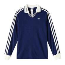 Adidas Women's POLO Long Sleeve, LS POLO W CC 2026 Spring New Vintage Collar Long Sleeve Sports Top KY5732 - Night Sky Blue - View 1