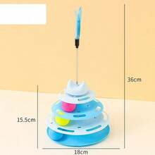 Đồ chơi thú vị cho mèo, đĩa đồ chơi tương tác 3 trong 1 cho mèo, bóng đồ chơi cho mèo, đồ chơi cho thú cưng - Nhiều màu - Xem 6