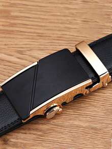 SGIAWETA-1pc Men Black Belt, Fashionable And Versatile Casual/Business Automatic Belt, Young/Middle-Aged Litchi Pattern Belt, Boyfriend/Elder, Suitable Daily Life Summer, School Fall, Autumn, Halloween Autumn-Winter Accessories,Suitable Teens, Youth,Men,Casual, Outdoor, Athletic, Vacation, Graduation Gifts, Birthday, Daily Wear-Birthdaygift - 黑色 - 查看 7