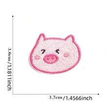 1pc Cute Pink Pig Embroidered Patch, Cartoon Animal Embroidery Sticker For Computer, Shoes, Bags, DIY - Pink Pig Patch - View 11
