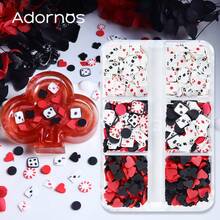 6pcs/Box Punk Style Polymer Slice DIY Epoxy Resin Filling Playing Card Design Clay Slice Material, Suitable For Keychain Pendant Jewelry Casting Mold Tools - Multicolor - View 7