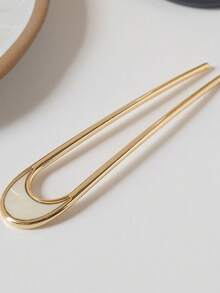 Kẹp tóc kim loại hình chữ U đa năng, tối giản, phong cách retro, kẹp búi tóc hiện đại, thời trang, thích hợp cho mùa hè, kỳ nghỉ, du lịch, phụ kiện đội đầu. - Nhiều màu - Xem 6