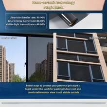 One-Way Perspective Window Film For Home Use, Insulating Glass Film That Blocks 99% Of Ultraviolet Rays, Used For Windows, Balconies, Privacy Protection, Mirror Reflective Glass Stickers - 1PC - View 40