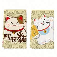2 Pcs Lucky Maneki-Neko Scrub Pads 15.75x23.62 Inches Ultra Soft Thick Microfiber Material Durable Comfortable Stylish Single-Sided Printed With Traditional Maneki-Neko On Cloud Background Luck-Bringing Culture Theme Perfect For Kitchen Bathroom Use Highly Absorbent Quick-Dry Decorative Household Essentials Christmas Valentine's Day Gift Ideal For Gifting Daily Cleaning Supplies Home Decoration Must-Haves Soft Texture Long-Lasting Practical - 2 cái - Xem 6