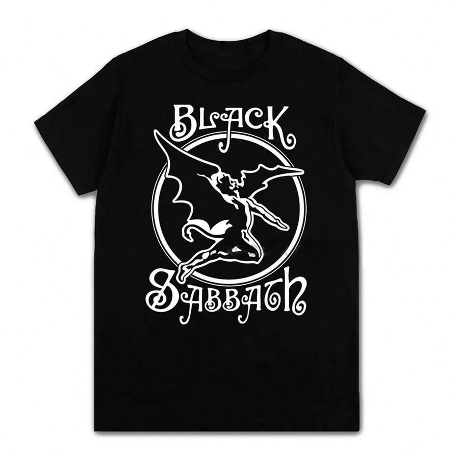 Black Metal Rock Band Graphic T-Shirt Men Women Fashion Casual Short Sleeve Plus Size Unisex For Summer Outings 62474 - 黑色4 - 查看 1