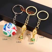 2026 Games Soccer Creative Keychain Backpack Charm Ornament Sports Souvenir Gift - Bóng đá + Cúp - Xem 9