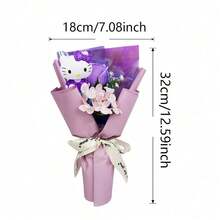 SANRIO 鲜花、Hello Kitty花束、Hello Kitty玫瑰花束、新年礼物、Hello Kitty玫瑰花束、派对礼物、Hello Kitty情人节礼物、圣诞礼物、适合送给好朋友的生日礼物 - 彩色 - 查看 3