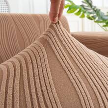 Thick Jacquard Sofa Cover, European And American Style Full Coverage Sofa Protector, 1/2/3/4 Seater Sofa Slipcover With Elastic Bottom And Edges, Suitable For Pet Households - Camel - View 6