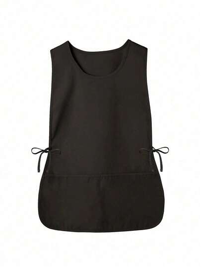 1pc Unisex Apron For Home Cleaning, Pinafore Style With 2 Pockets Delantal De Cocina Aprons For Women Kitchen Essentials