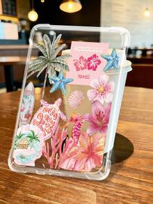 1pc Summer Flower Pattern Transparent Shockproof Soft Silicone Protective Case For Kindle 11th Gen 2022/Kindle Paperwhite 12th Gen 2024/Kindle Colorsoft Signature Edition, Clara Colour/Bw/2E - Multicolor - View 3