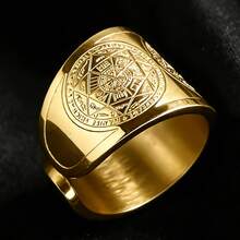 7 Archangels Protection Ring, Stainless Steel Christian Religious Protective Jewelry, Fits Solomon Seal Wand - 18K Gold Plated Ring With Archangels Michael, Gabriel, Uriel, Jibril, Suitable For Men And Women, Great Gift For Father's Day, Mother's Day, Daily Wear And Spiritual Armor - Ring - View 5