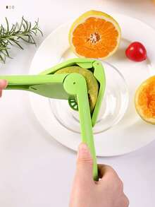 1 pieza Exprimidor manual de limón, exprimidor de naranja portátil y plegable, extractor de jugo de mano, apto para cocina, picnic, exprimir frutas - Verde - Ver 4