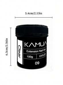 KAMUA 100克透明美甲延长胶套装 - 内含美甲刷，持久耐用，适用于美甲沙龙和居家DIY，天然强韧配方 - 無色 - 查看 5