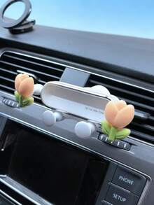 可爱郁金香车载手机支架，车载出风口手机导航支架 - 鬱金香 - 查看 12