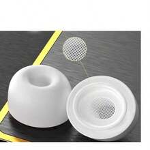 Replacement Ear Tips Compatible With AirPods Pro1/2 [4 Pairs], Silicon Earbuds Tips With Noise Reduction Hole, (Sizes XS/S/M/L, White) - View 2