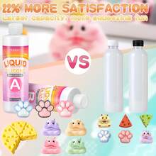 [New DIY Squishy Kit]Super Soft Clay, 22 Oz 1:1 AB Liquid Silicone Rubber For Stress Relief - Make Your Own Toys, Gift For Kids & Teens (With Guide) - White - View 4