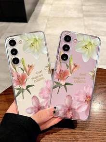 花卉图案 1 件装 高端百合、梅花、牵牛花软壳手机壳 兼容华为荣耀、Galaxy A04e/12/A13/A14/A34/A50/A52/A53/A54/S21/S22/S23/S24/S25/S25 Ultra、6A/7A/8A、12T/13T - 無色 - 查看 2