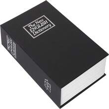 Caja fuerte oculta con forma de libro creativa, disponible en negro, rojo y azul, diseño de tamaño pequeño, se puede usar como alcancía y caja de almacenamiento. Apariencia realista de libro con un fuerte disfraz, opciones de cerradura con llave y cerradura con contraseña, almacenamiento seguro para monedas y artículos pequeños, almacenamiento oculto conveniente para el hogar y la residencia estudiantil - Cerradura de llave - Ver 5