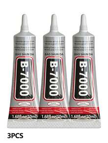 Pegamento de rhinestones B-7000 para manualidades, 110ML/50ML/25ML/15ML 3.7fl.Oz Pegamento súper transparente B-7000 para joyería, adhesivo industrial transparente para tela, teléfonos celulares, joyería, cristal, gemas, piedras, madera y vidrio - B-7000 - Ver 18