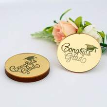 6 件装金色镜面 2026 届毕业生祝贺毕业纸杯蛋糕装饰 - 查看 7