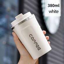 1pc 380/510ml Travel Coffee Cup, Stainless Steel Insulated Mug, Reusable Tea Cup, Leak-Proof Lid, Suitable For Travel, Commute, Office, Summer Hydration, Practical Gift For Coffee Lovers - Multicolor - View 13