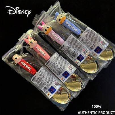 Disney Bộ thìa và dĩa bằng thép không gỉ in hình hoạt hình chính hãng, chất lượng cao và bền bỉ.