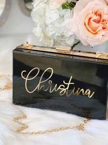 Ví cầm tay acrylic in tên/chữ cá nhân hóa, Ví cầm tay cho phù dâu, Túi phù dâu, Ví acrylic tùy chỉnh cá nhân hóa, Ví cầm tay acrylic, Quà tặng ngày lễ cho bạn bè, phụ nữ, người yêu, Ví cá nhân hóa, Ví cầm tay acrylic tùy chỉnh cá nhân hóa, Quà Giáng sinh, Ví và túi xách nữ, Ví vàng, Túi đựng đồ du lịch - Nhiều màu - Xem 4