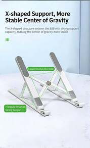 Lenovo X1 Laptop Cooling Stand, Foldable And Height-Adjustable Desktop Stand, 5-Level Adjustable Portable Cooling Stand - View 11