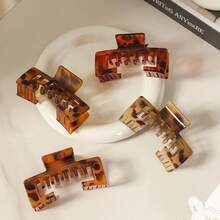 4个/套 4.13英寸/10.5厘米 大号女士棒球帽发夹，轻巧塑料发爪，玳瑁纹可调节发夹，时尚百搭高端简约纯色发爪，适合日常、休闲、派对、通勤、海滩、度假、扎马尾、盘发、洗脸、化妆、夏季服装配饰、夏季海滩发夹 - 彩色 - 查看 5