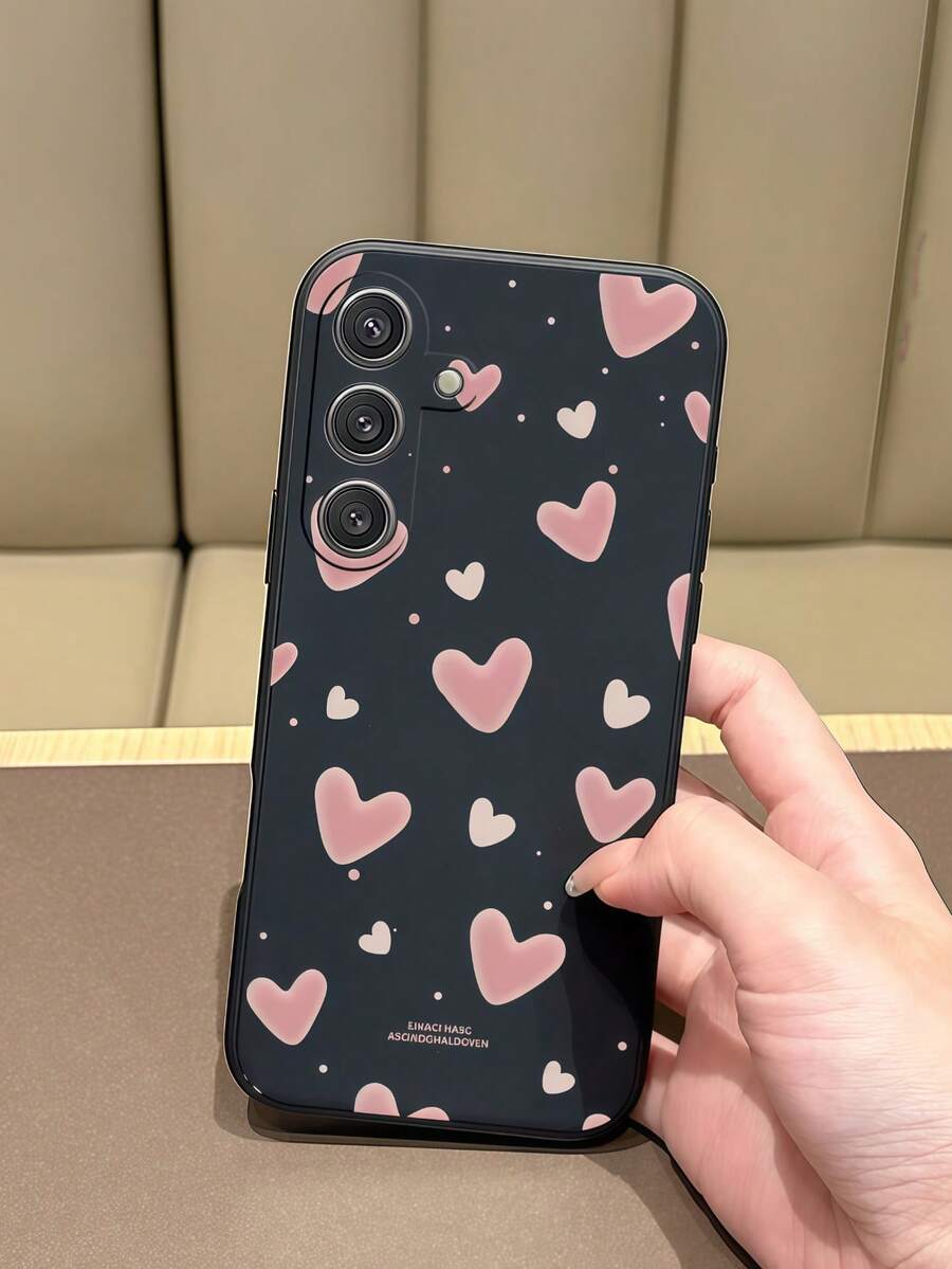 1个可爱波点心形软硅胶手机壳，兼容三星Galaxy S26 S25 S24 Ultra S24 Plus S24 FE S23 S22 A55 A54 A53 A52 A50 A30 A42 A35 A34 A33 A25 A24 A20 A30 A15 A17、Smart 8/ Hot 40i/ Spark 20/ Spark 20C/ Spark Go 2024/ Moto G84/ Honor X9b X9A X9D X7B X9C X6A 8X X7 X8 X8C X8B Y9S Y9A Y7P Y7P/1+ - 黑色 - 查看 1
