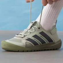 Adidas 男女新款DAROGA 25戶外健行鞋兩棲鞋戶外溯溪涉水鞋 - 綠色 - 查看 5