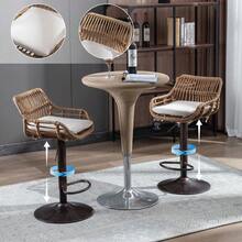 Barstools - Beige + Linen + Foam - View 12