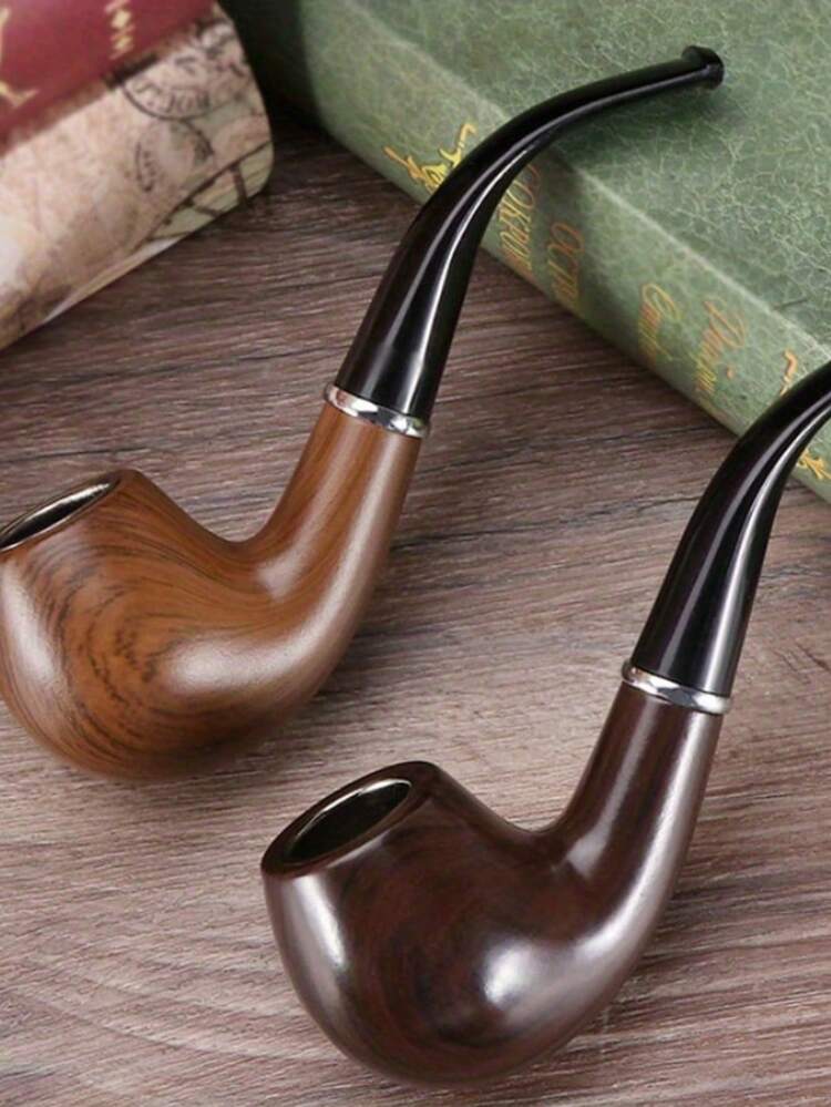 1支高品质仿乌木抛光树脂烟斗，复古锤纹工艺，经典光泽弯管 - 煙鬥 - 查看 9
