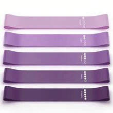 5pcs Resistance Bands Set, Suitable For Strength Training, Stretching, Fitness, Made Of Durable TPE Material, Suitable For Women And Men For Home Workout, Pilates, Yoga, Leg, Butt And Arm Exercises - Multicolor - View 5