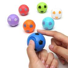 5/10/15/35pcs Random Color Retro Creative Stress Relief Finger Spinner Toy, Football Shaped Toy To Release Pressure, Gift Balls (Random Color) - Multicolor - View 3