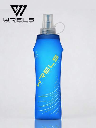  1/2 Pieces Of WRELS Starry Sky Pattern Foldable Water Bottle, Leak-Proof Seal, Lightweight, Made Of Silicone Material, Portable, Suitable For Outdoor Sports Such As Running, Fitness, Cycling, Camping, Etc., With A Silicone Bite Valve For Easy Hydration, And Anti-Squeeze Design