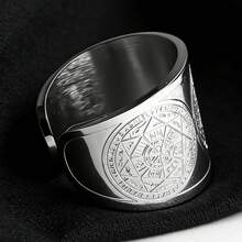 7 Archangels Protection Ring, Stainless Steel Christian Religious Protective Jewelry, Fits Solomon Seal Wand - 18K Gold Plated Ring With Archangels Michael, Gabriel, Uriel, Jibril, Suitable For Men And Women, Great Gift For Father's Day, Mother's Day, Daily Wear And Spiritual Armor - Ring - View 2